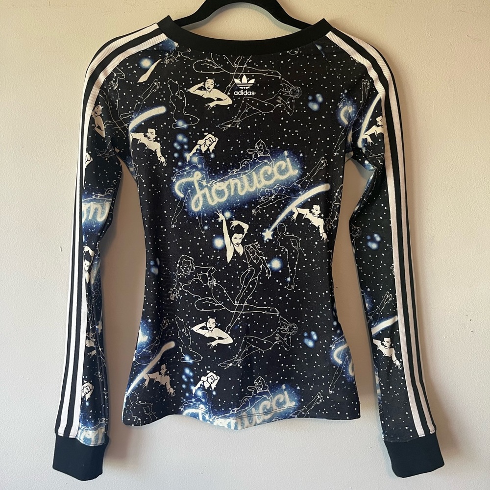 Adidas Fiorucci long sleeve sheer top